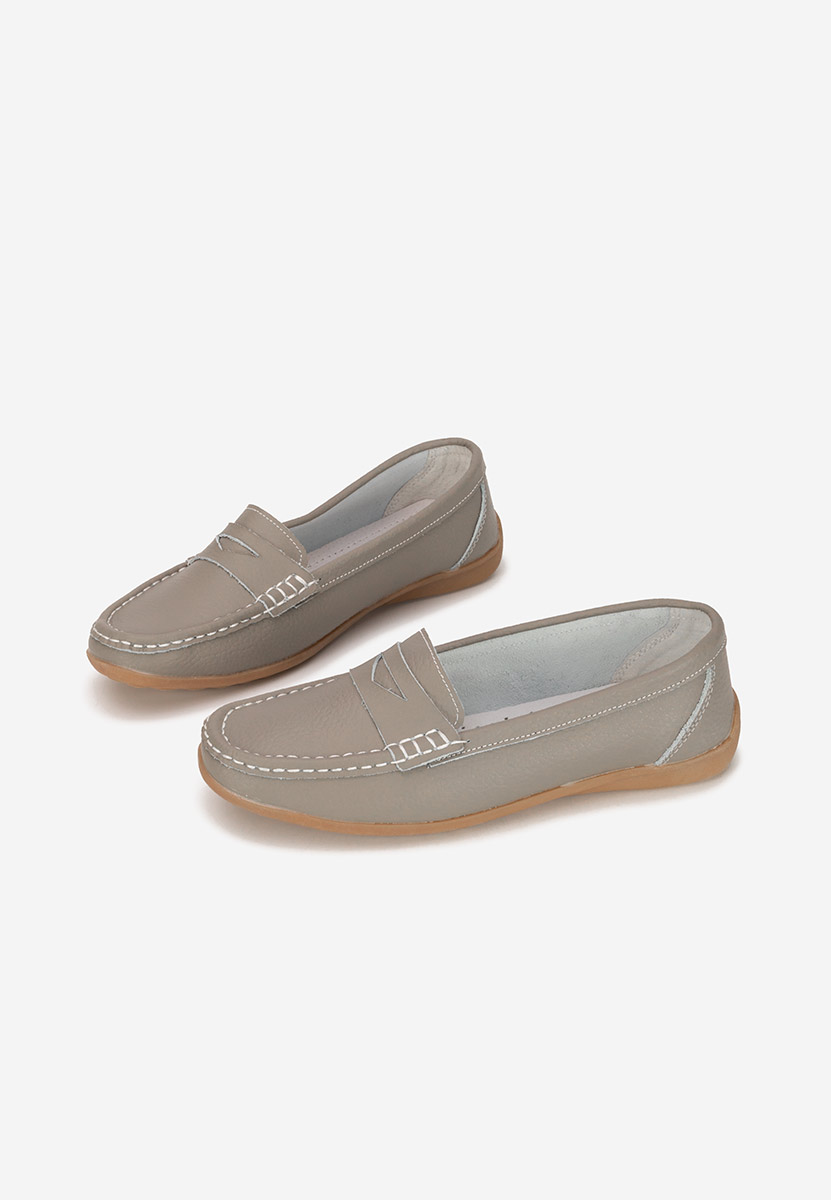 Mocassini donna pelle Cheria grigio