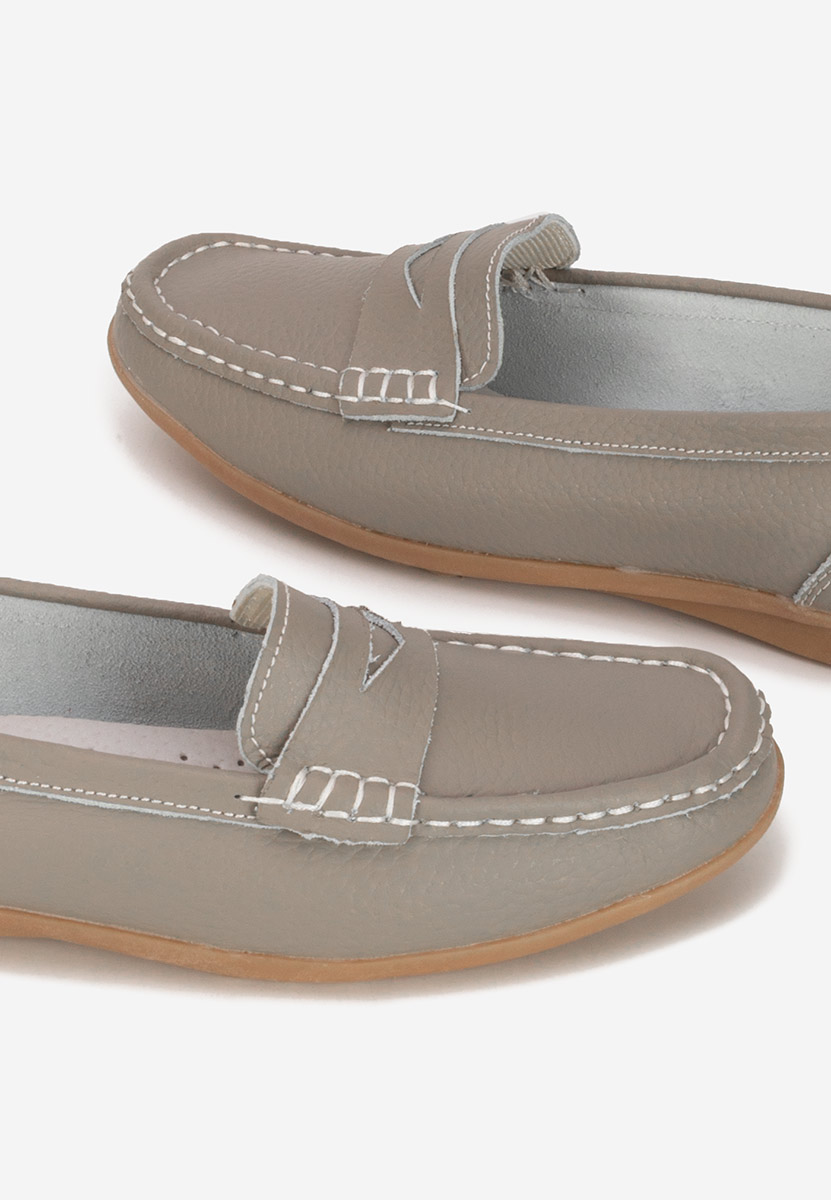 Mocassini donna pelle Cheria grigio