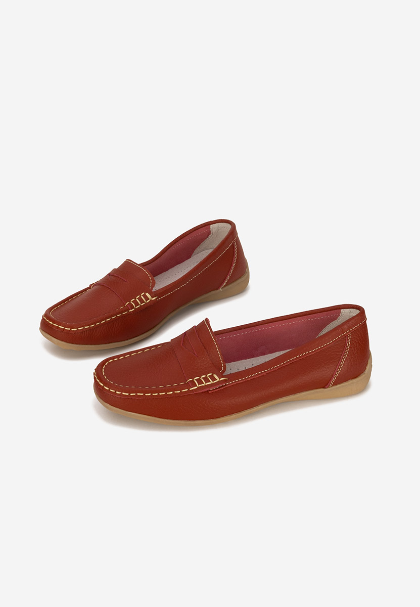 Mocassini donna pelle Cheria rosso