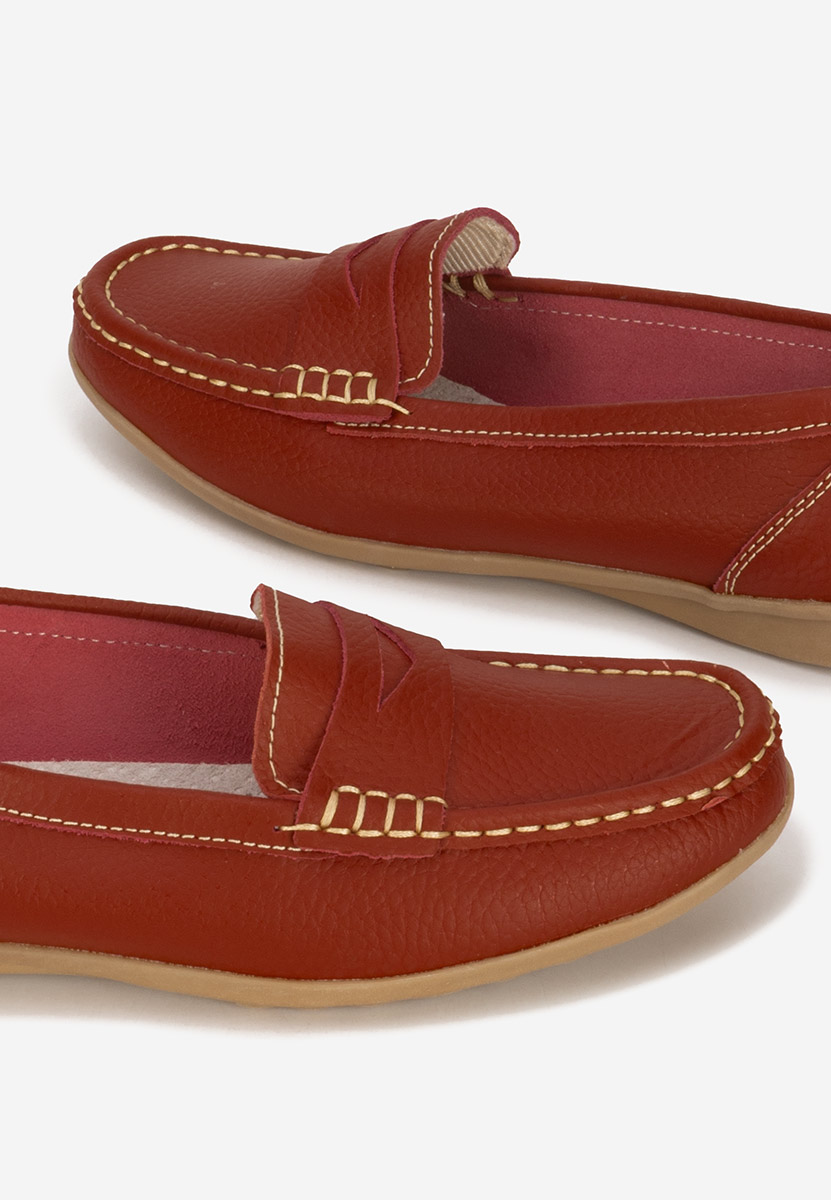 Mocassini donna pelle Cheria rosso