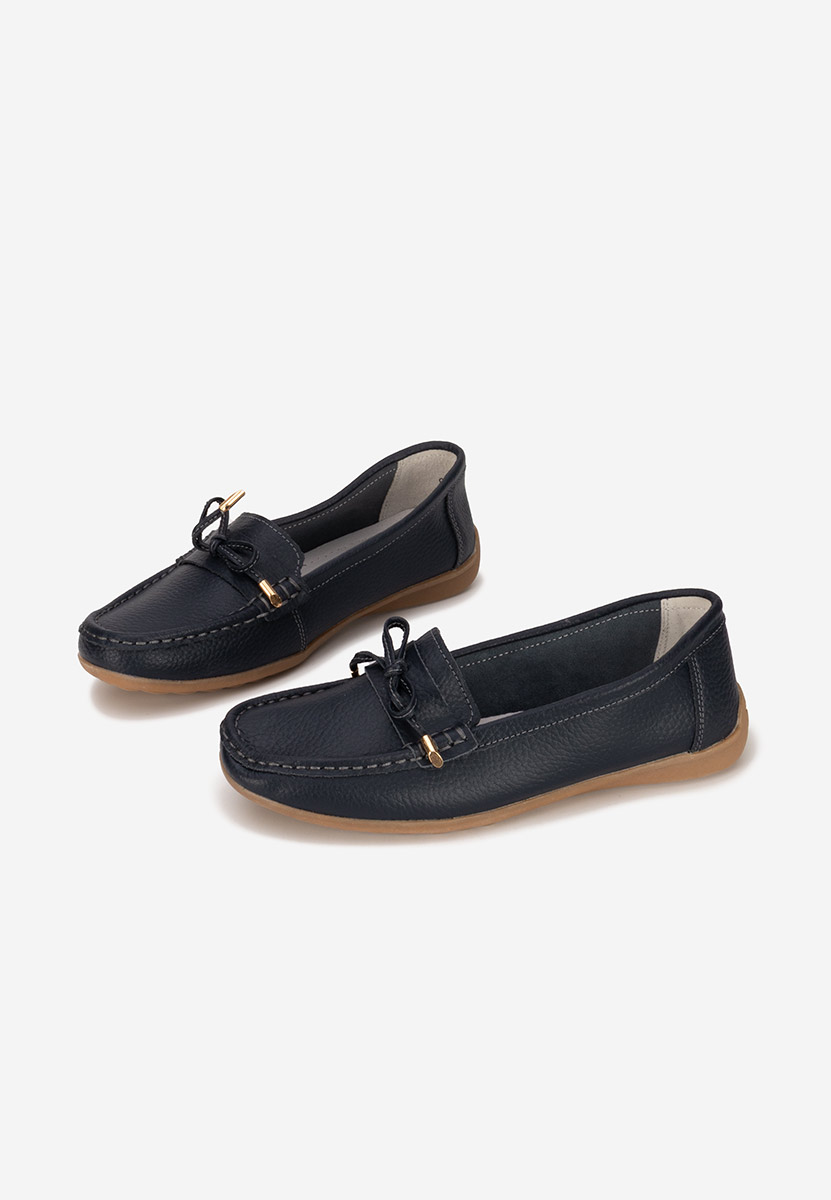 Mocassini donna pelle Nemesia blu marine