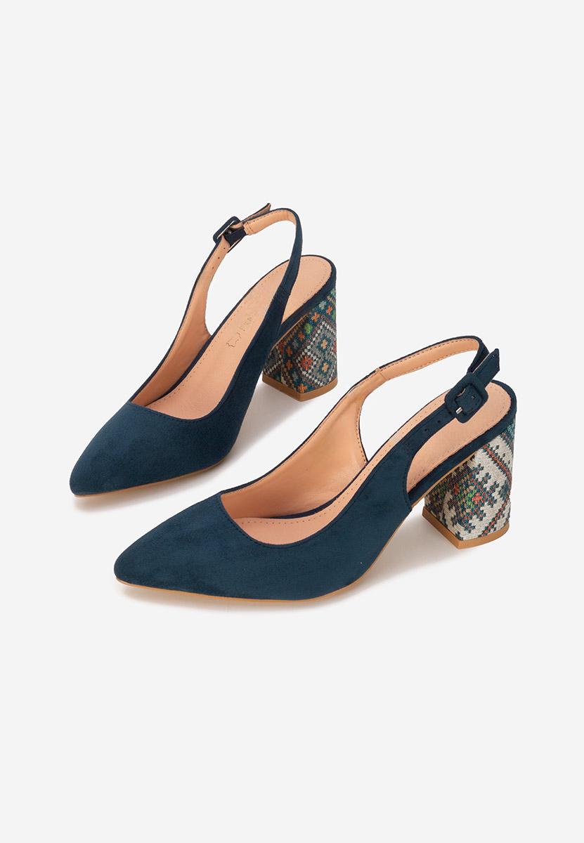 Décolleté Slingback Alesiella blu marine