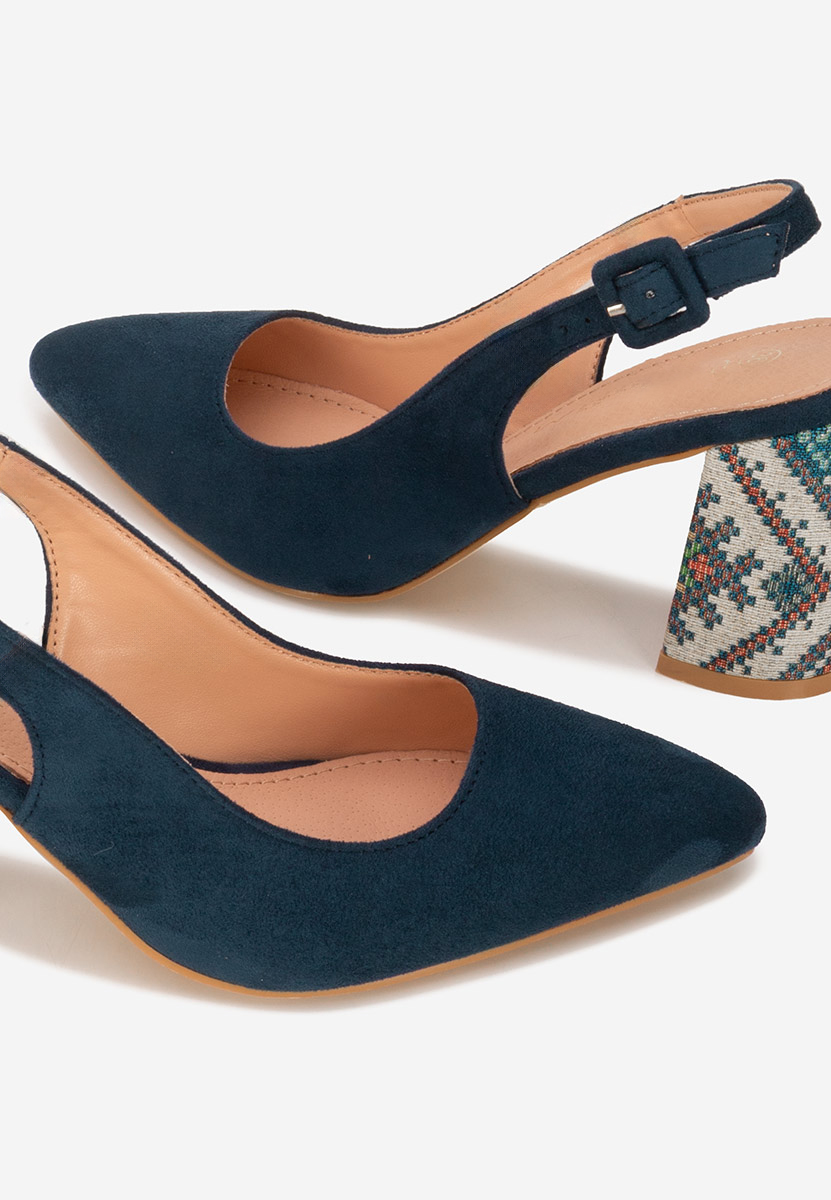 Décolleté Slingback Alesiella blu marine