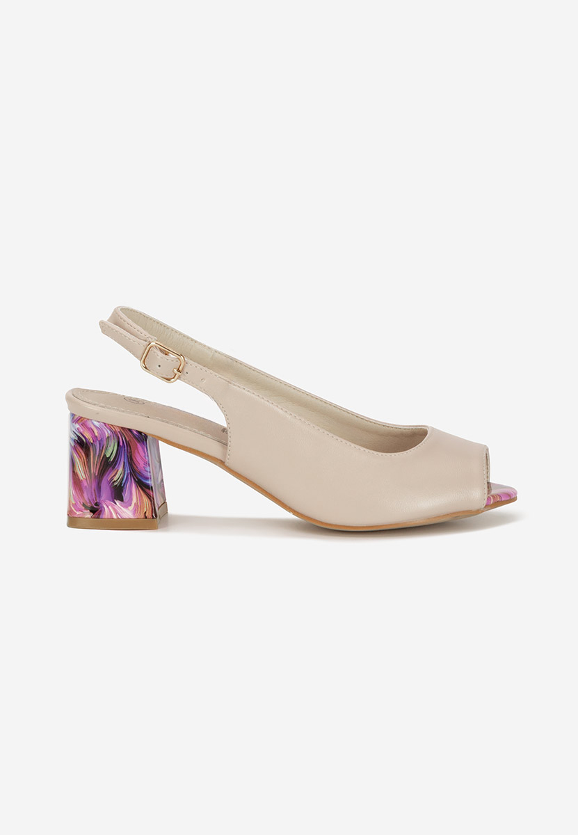 Sandali con tacco largo Trivaya V2 beige
