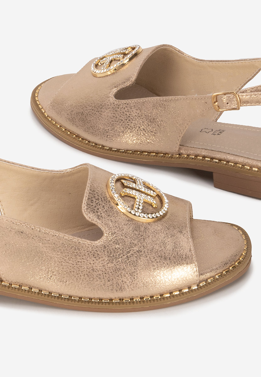 Sandali bassi eleganti Nariam champagne