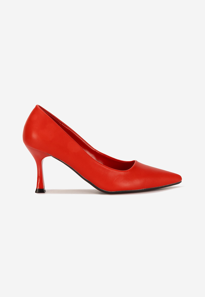 Décolleté tacco largo Amadea rosso