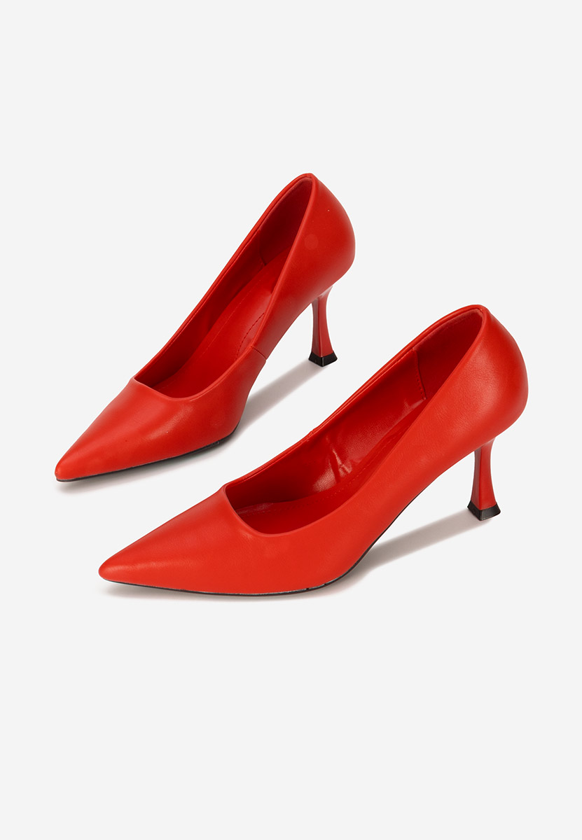 Décolleté tacco largo Amadea rosso