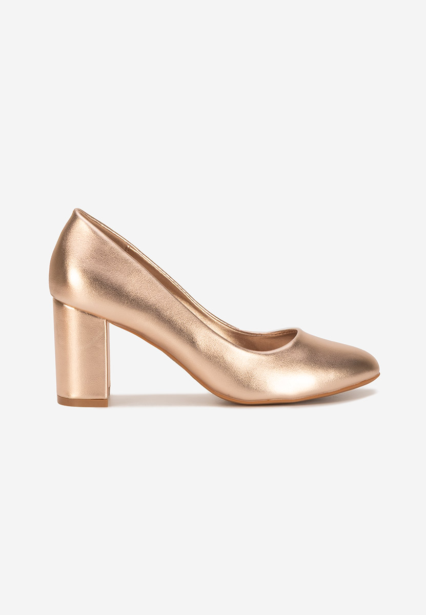Décolleté tacco largo Jamelia champagne