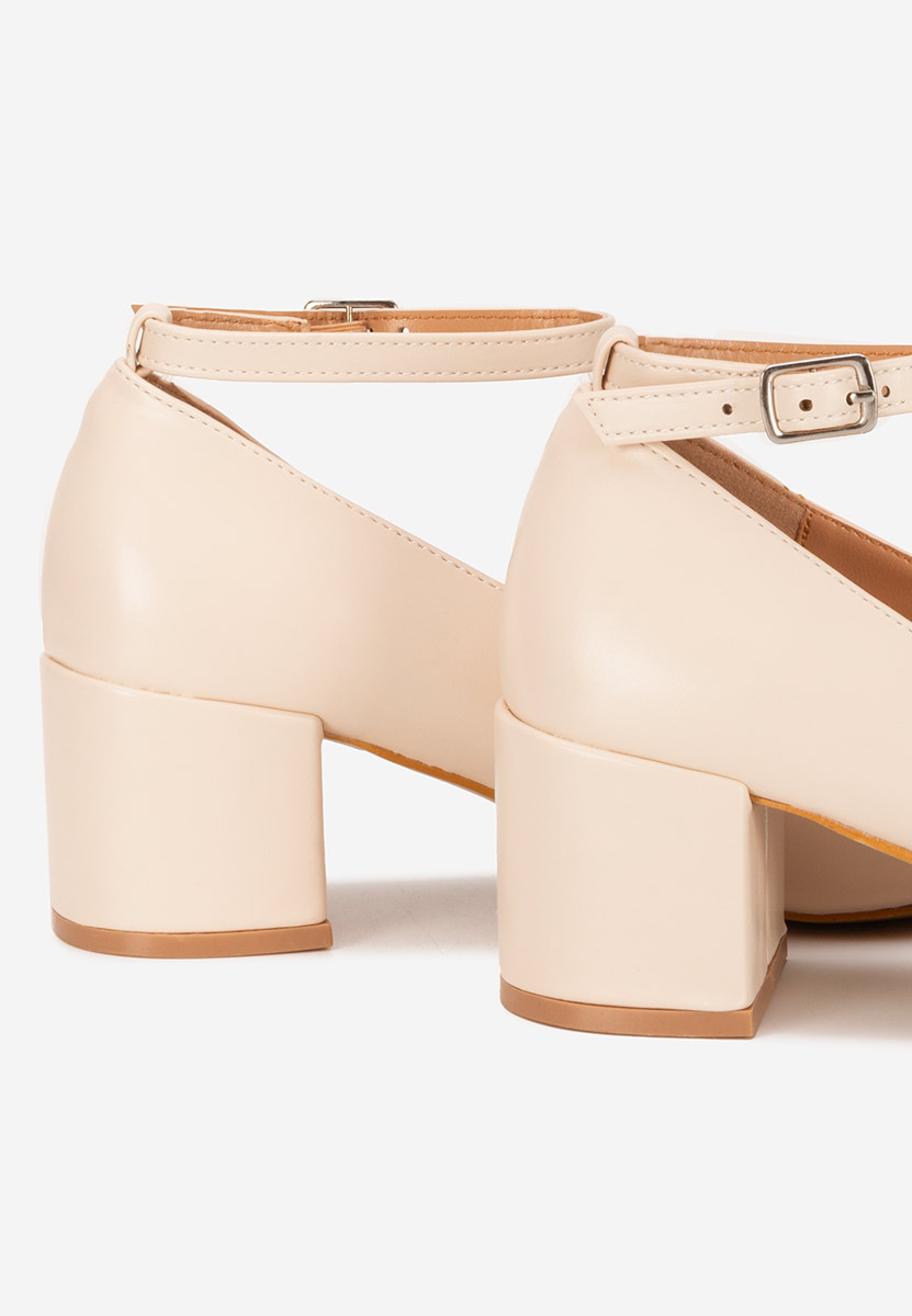 Décolleté con cinturino Allisa beige