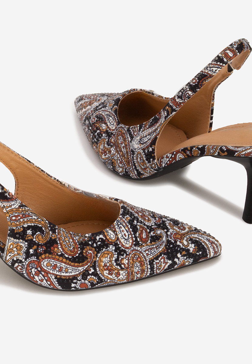 Décolleté Slingback Ivorya nero