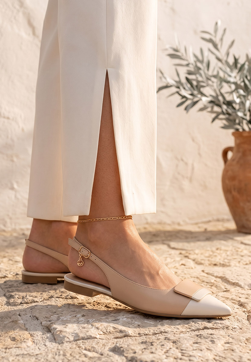Ballerine a punta Alaida V1 beige