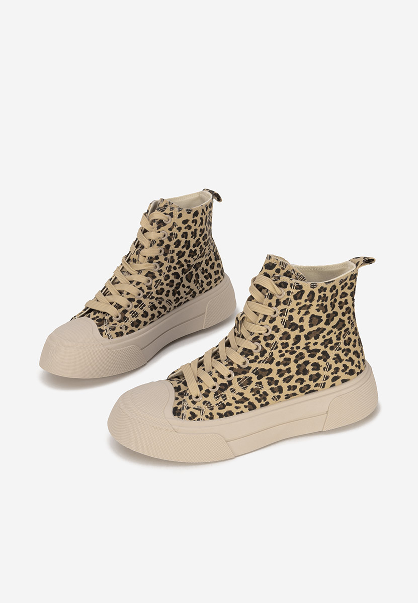 Scarpe da ginnastica High-Top Minoda leopardi