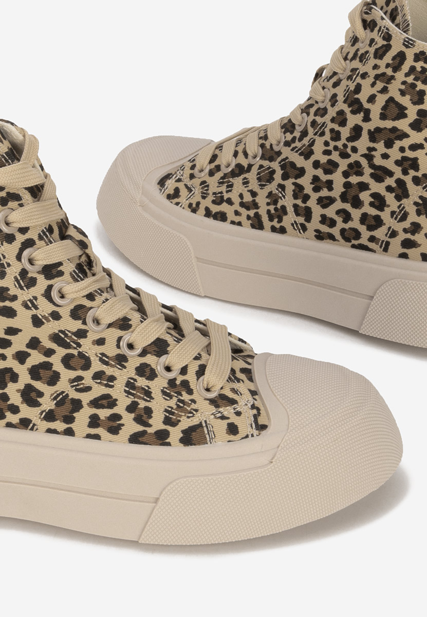 Scarpe da ginnastica High-Top Minoda leopardi