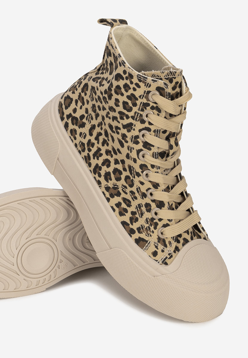 Scarpe da ginnastica High-Top Minoda leopardi