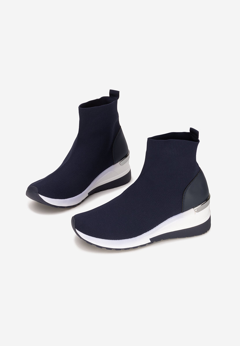 Sneakers donna alte tipo calzino Jessina blu marine