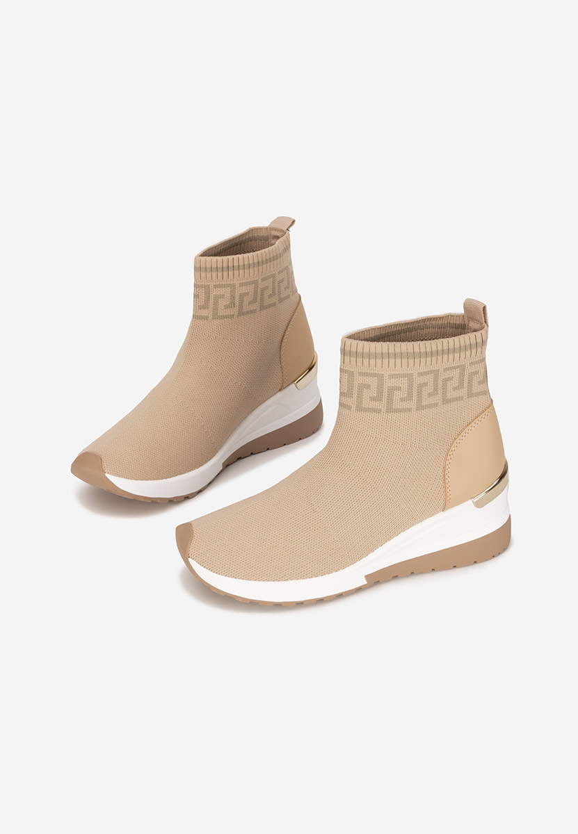 Sneakers donna alte tipo calzino Ofelina beige