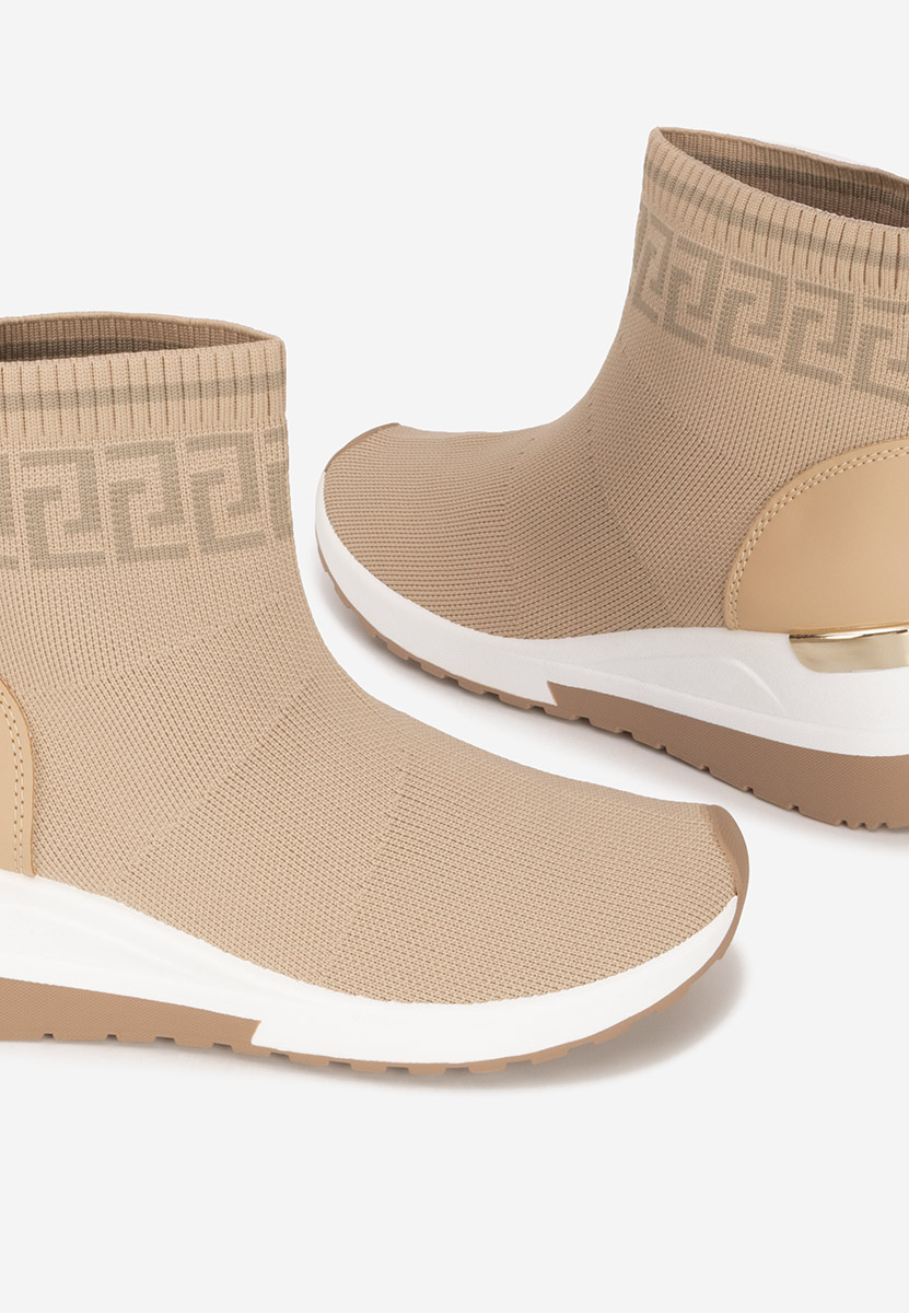 Sneakers donna alte tipo calzino Ofelina beige