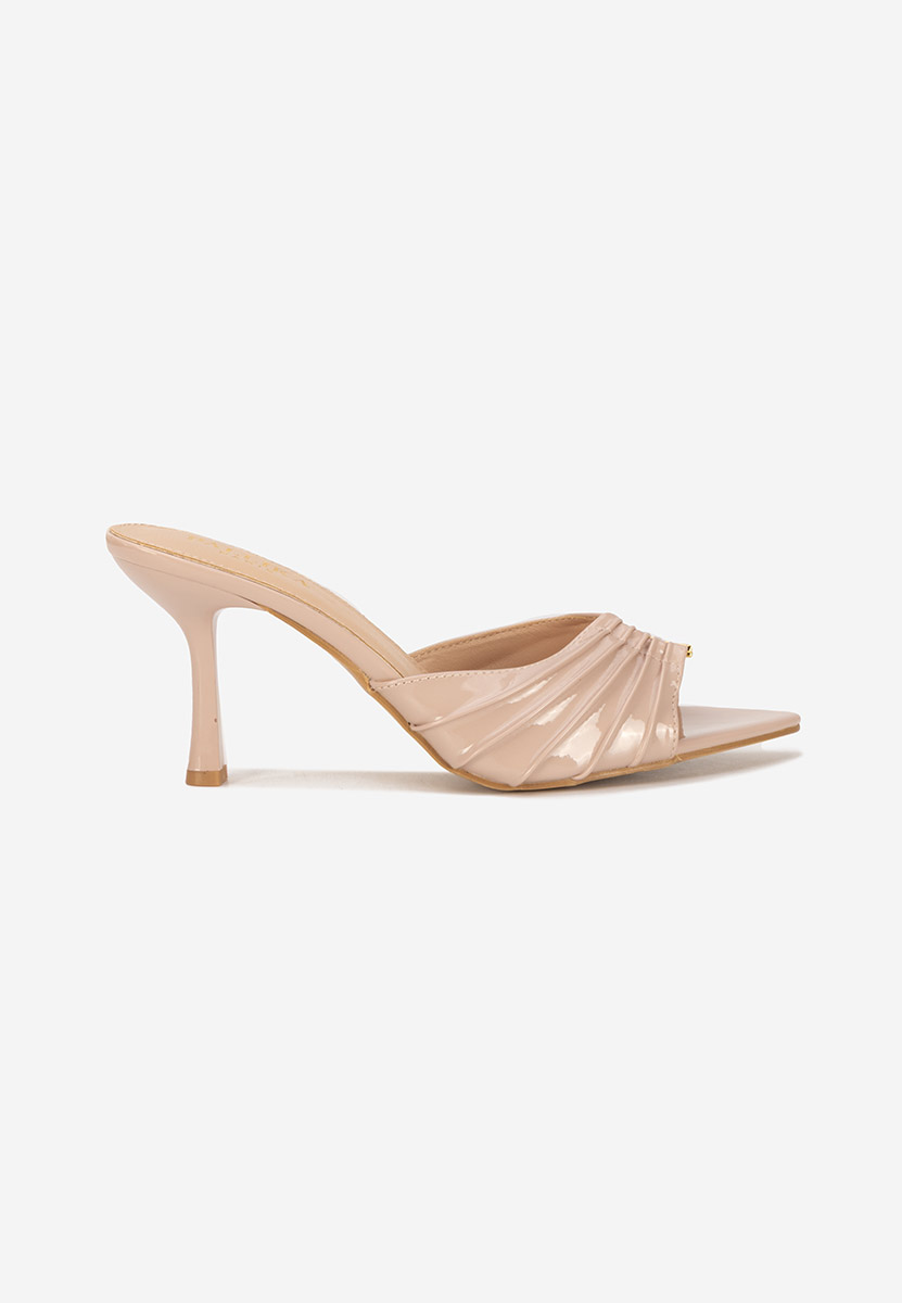 Ciabatte con tacco Lietna beige