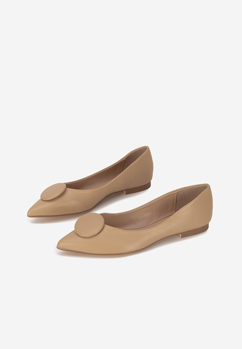 Ballerine a punta Delaia beige