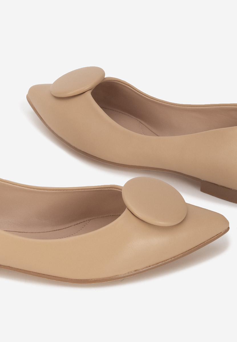 Ballerine a punta Delaia beige