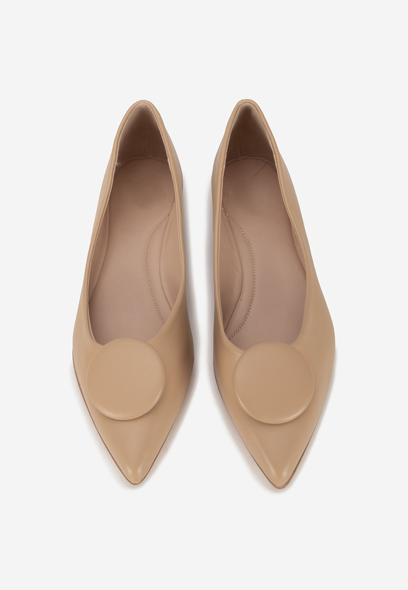 Ballerine a punta Delaia beige