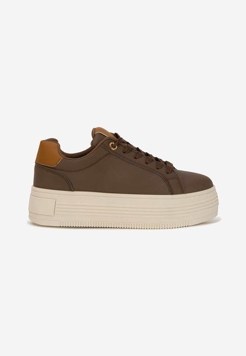 Sneakers con plateau Sidoneya marrone
