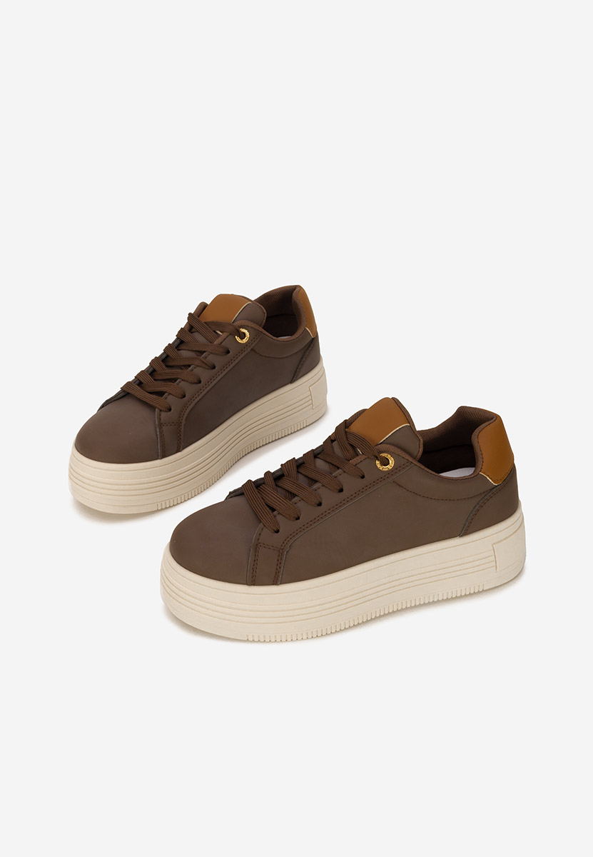 Sneakers con plateau Sidoneya marrone