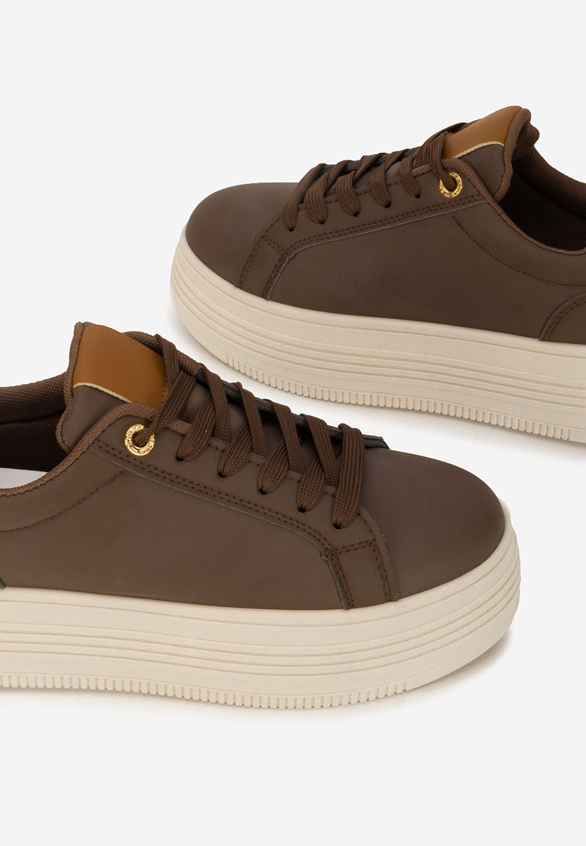 Sneakers con plateau Sidoneya marrone
