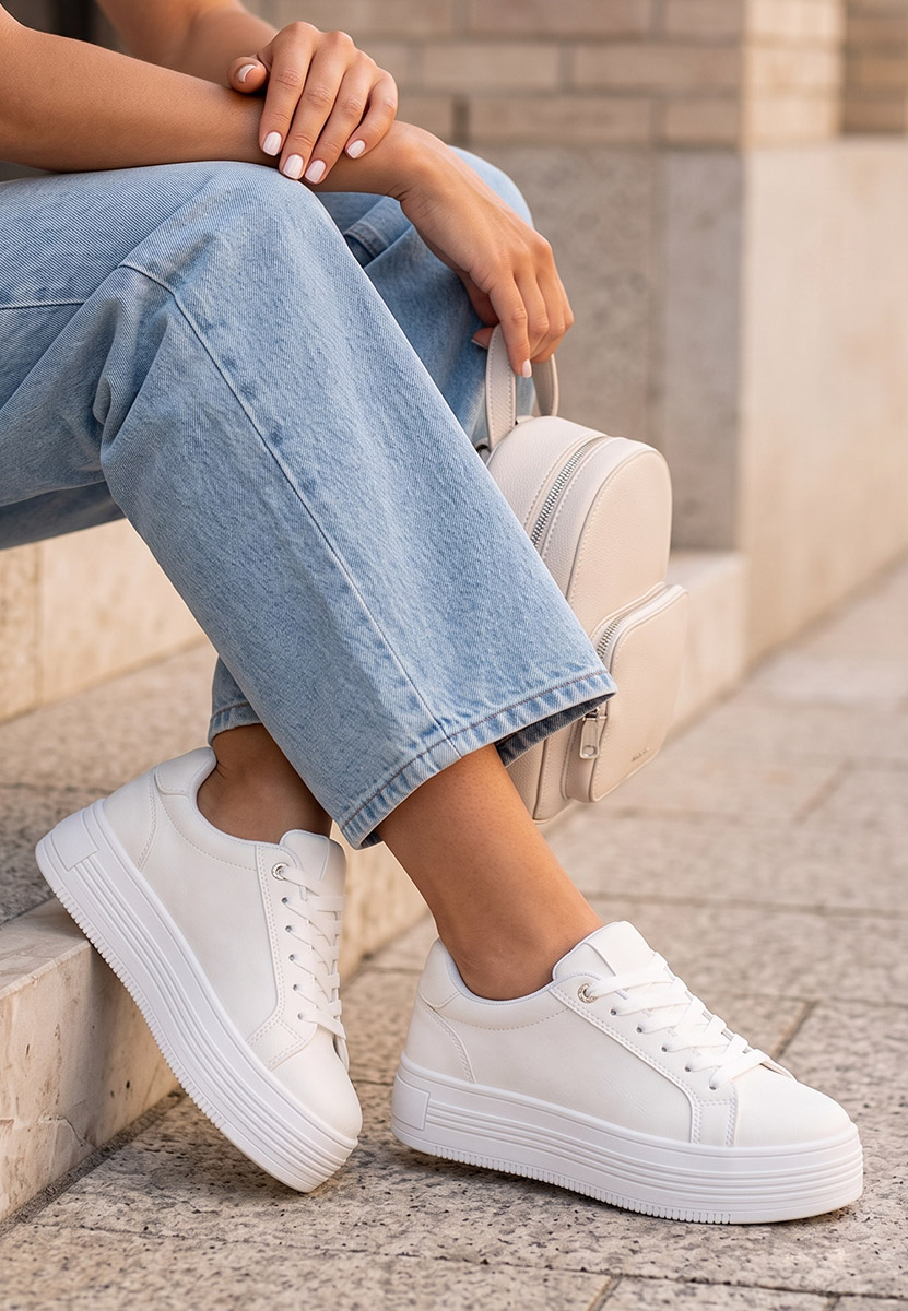 Sneakers con plateau Sidoneya bianchi
