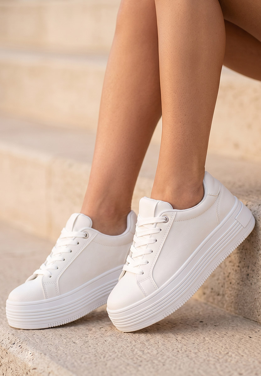 Sneakers con plateau Sidoneya bianchi