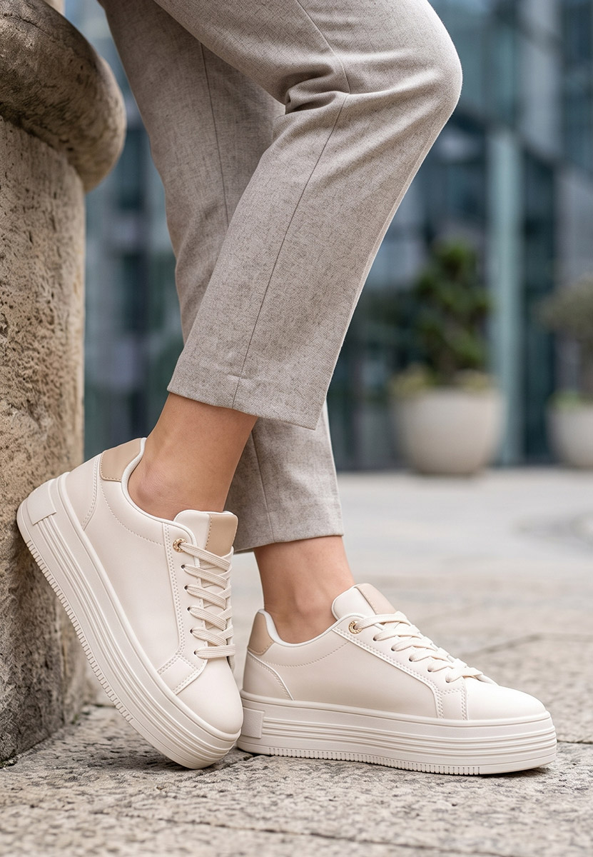 Sneakers con plateau Sidoneya beige