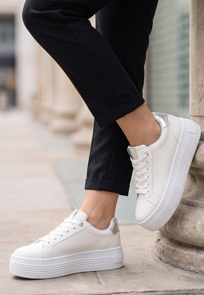 Sneakers con plateau Sidoneya V2 bianchi