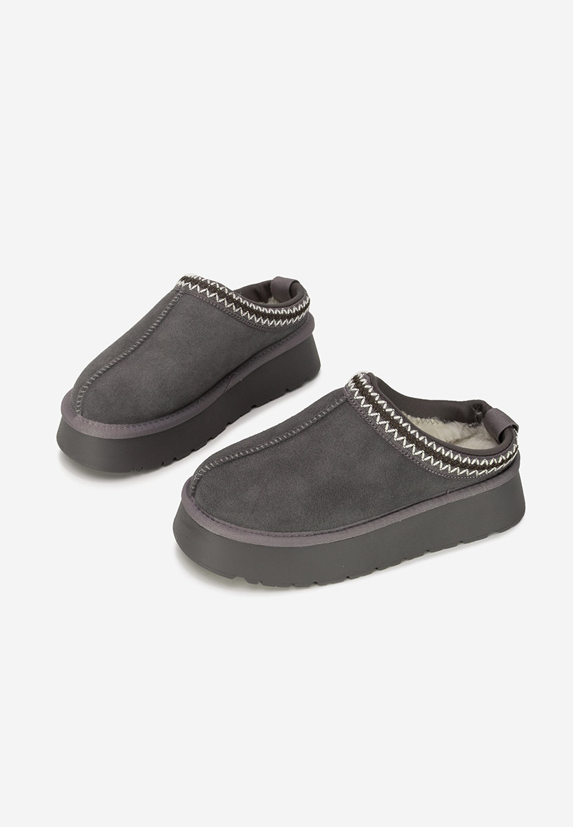 Zoccoli pelle Alorra grigio