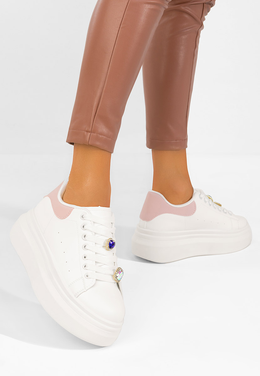 Sneakers con plateau Delaina V2 bianchi