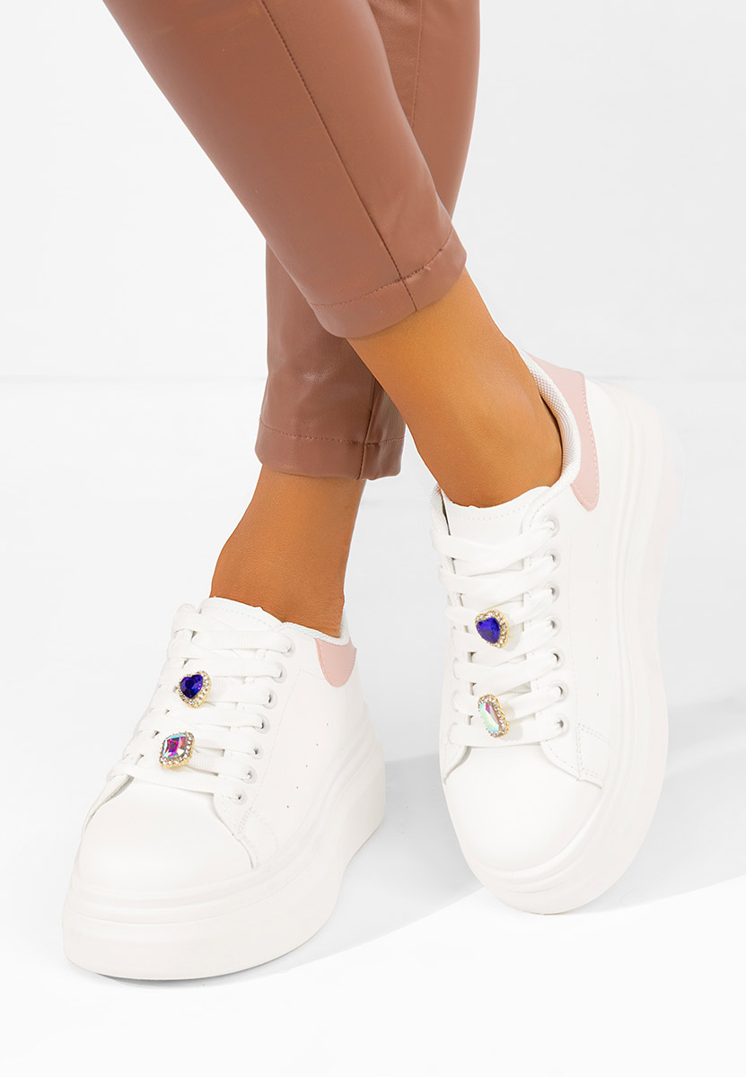 Sneakers con plateau Delaina V2 bianchi
