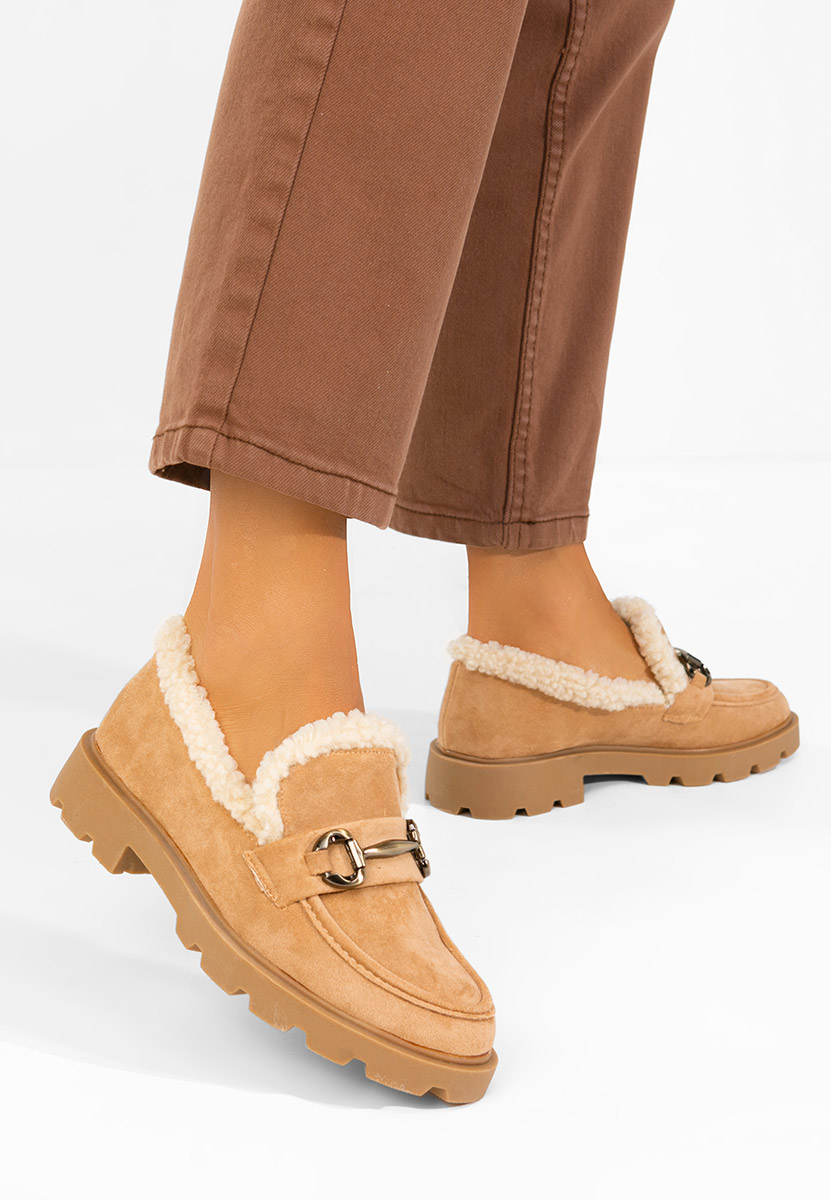 Mocassini da donna Amiona camel