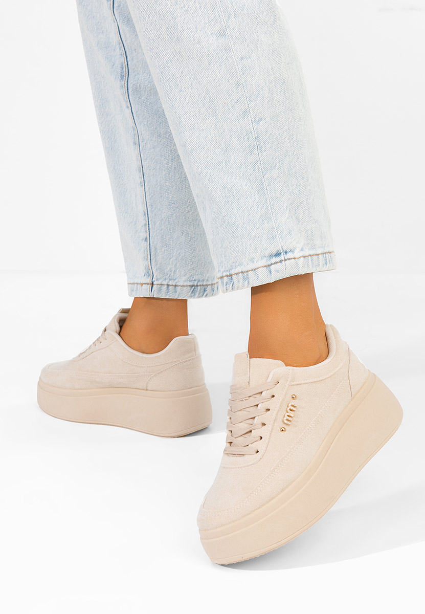 Sneakers con plateau Misheya beige