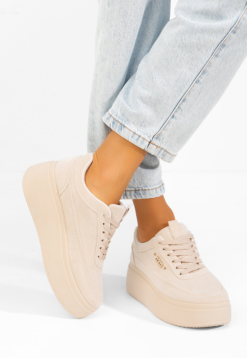Sneakers con plateau Misheya beige