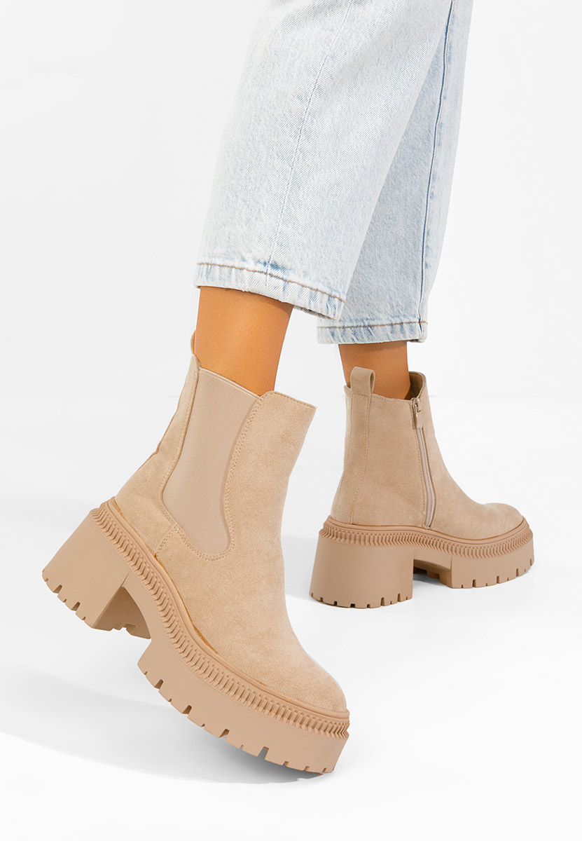 Stivaletto chelsea donna Mabelia beige