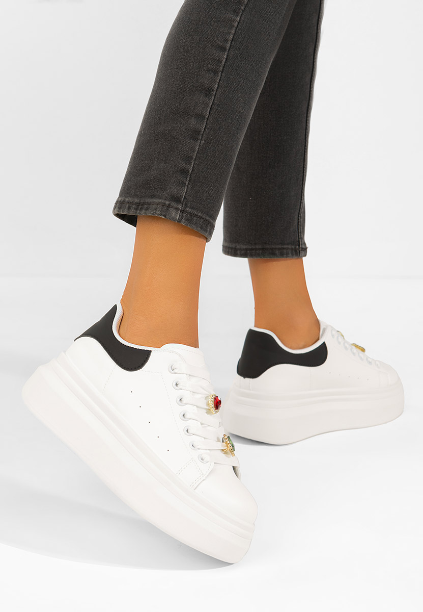 Sneakers con plateau Delaina V4 bianchi