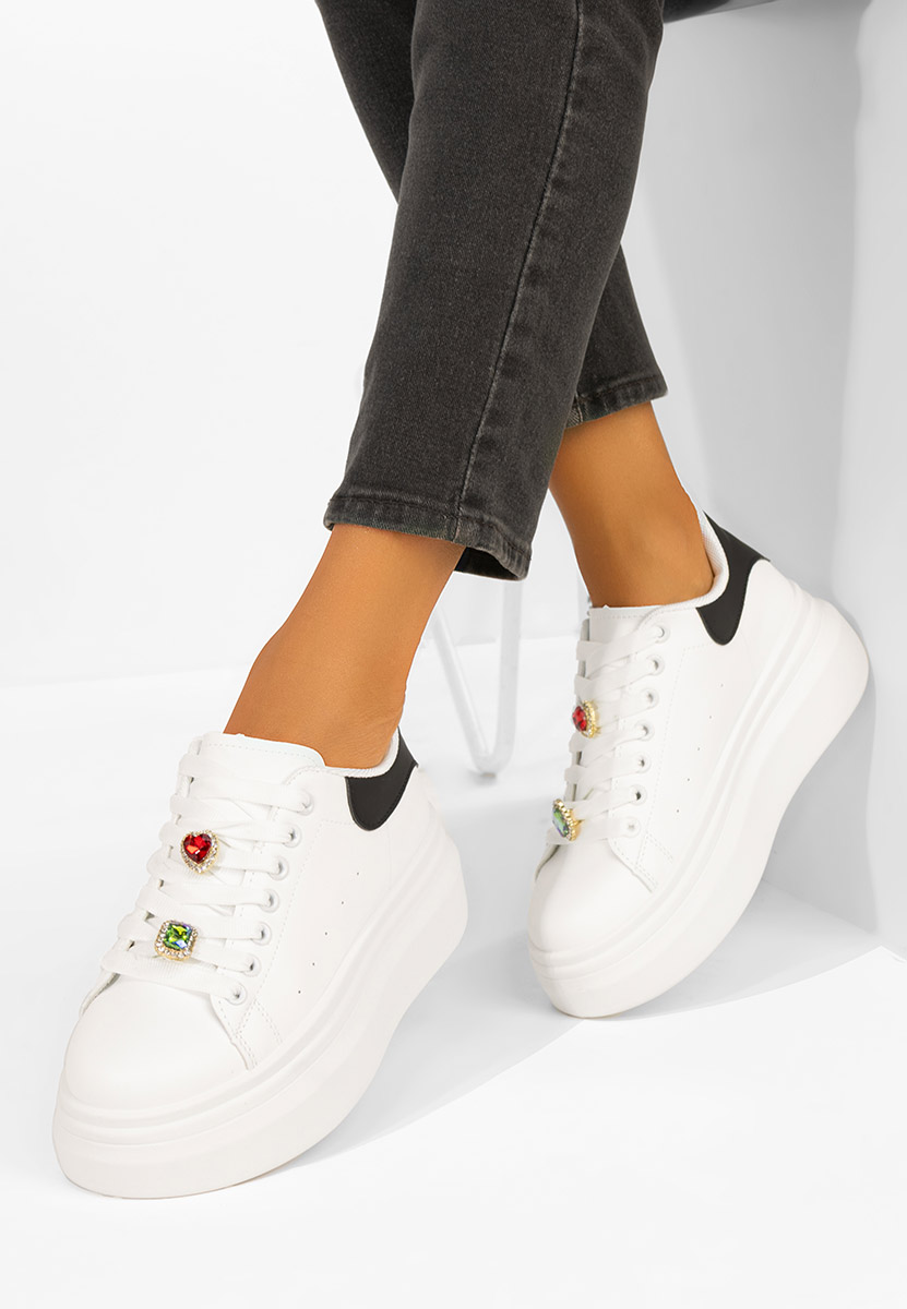 Sneakers con plateau Delaina V4 bianchi