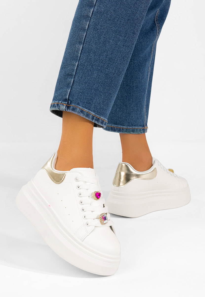 Sneakers con plateau Delaina V3 bianchi