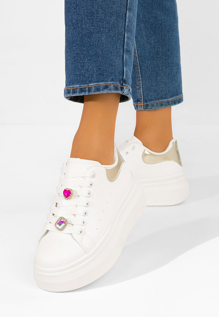 Sneakers con plateau Delaina V3 bianchi