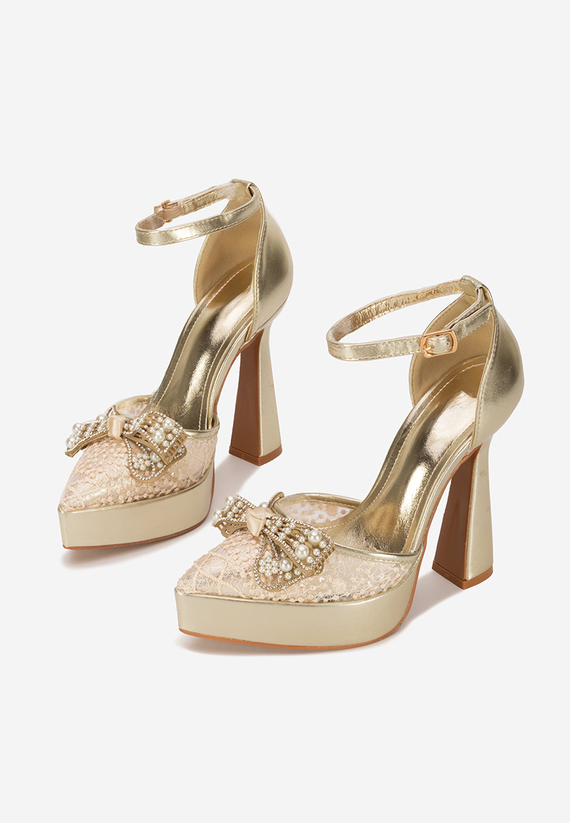 Scarpe con tacco largo Adaia oro