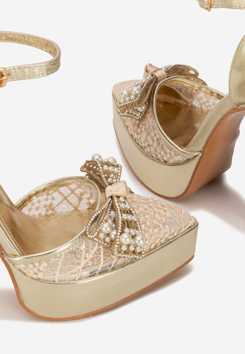 Scarpe con tacco largo Adaia oro