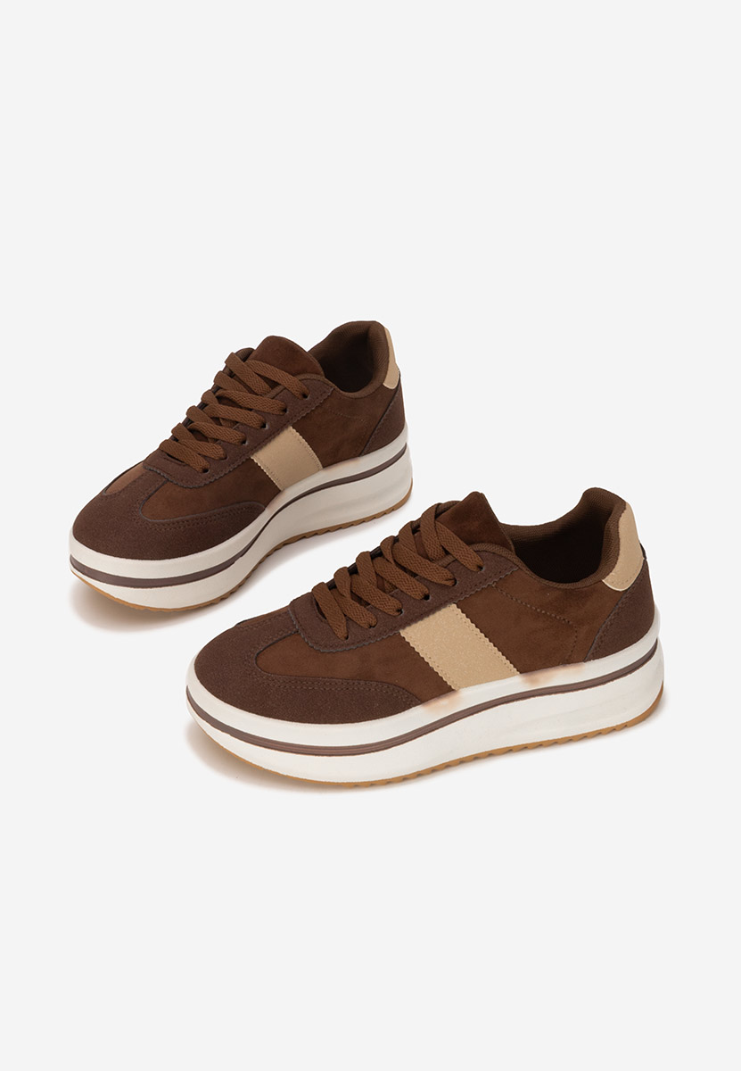 Sneakers con plateau Zashia marrone