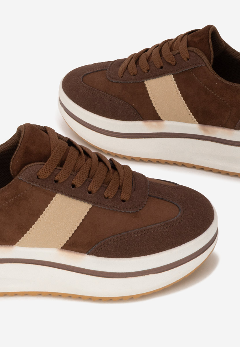 Sneakers con plateau Zashia marrone