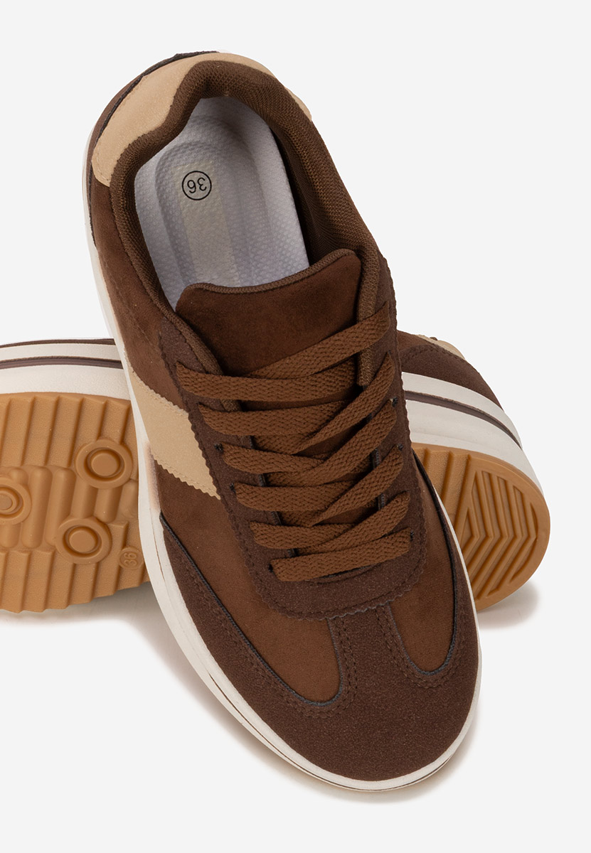 Sneakers con plateau Zashia marrone
