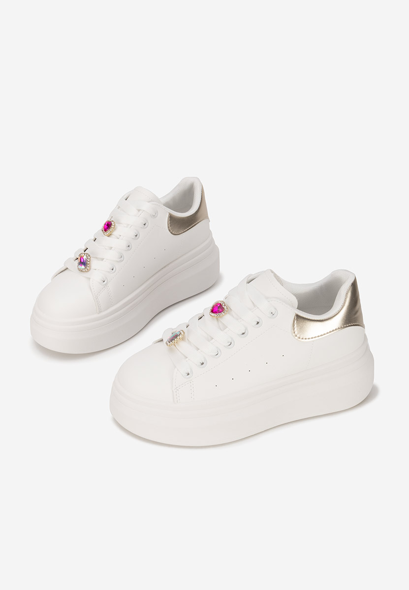 Sneakers con plateau Delaina V3 bianchi