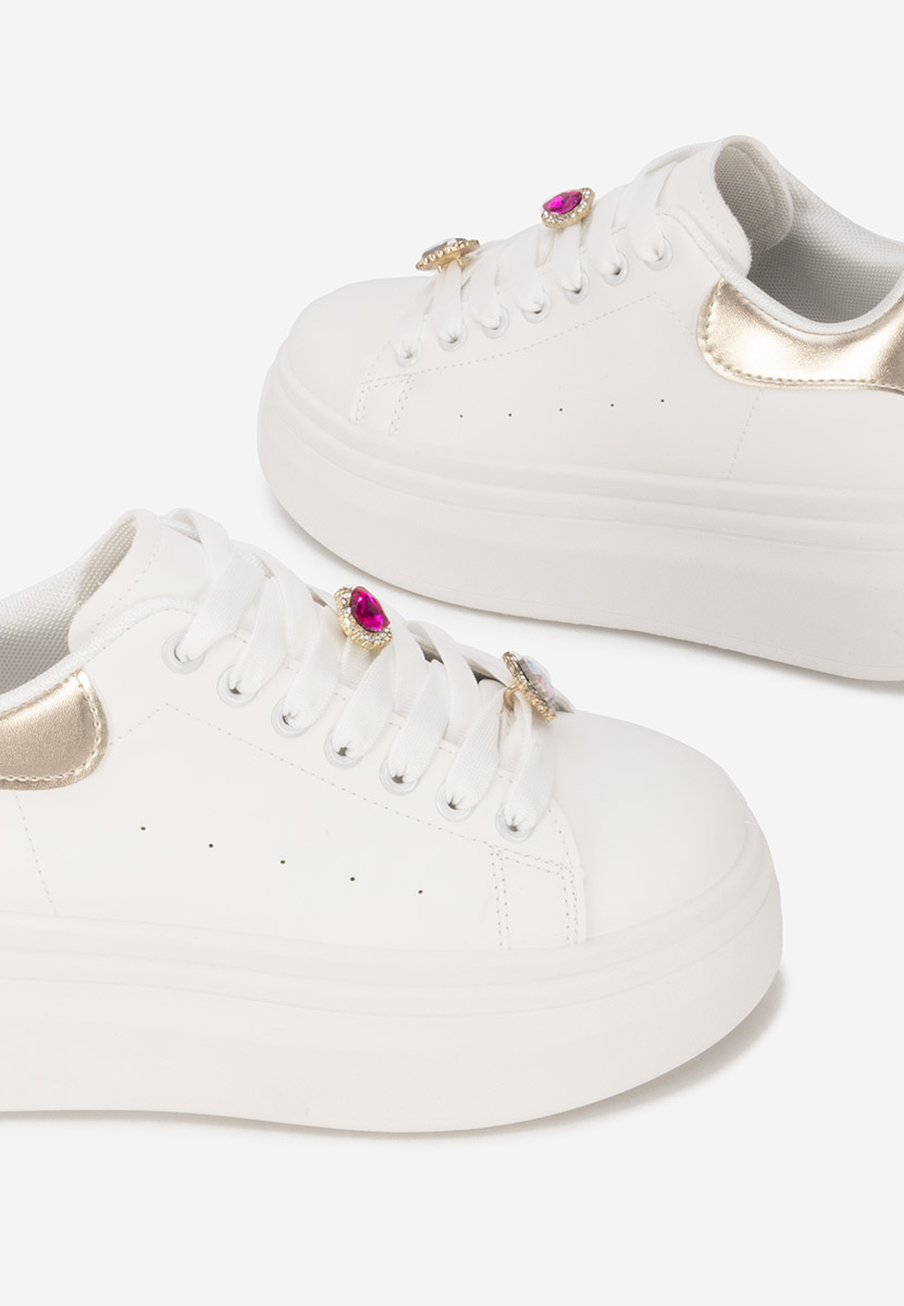 Sneakers con plateau Delaina V3 bianchi